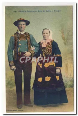 Casados de Pouldergat — Estudo das Coiffes da Bretanha — Coleção Villard, Quimper