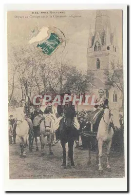 Noiva Bretã — Saída do Cortejo após a Cerimônia Religiosa — Coleção Villard, Jr. Journet
