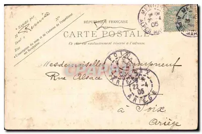 Menton, Cap Martin — Monument da Majestade Elisabeth, imperatriz da Áustria — editor Brumhagen, n° 2107 — Verso