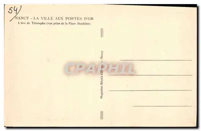 Nancy — Miasto z Złotymi Drzwiami — Arc de Triomphe (widok z Place Stanislas) — Rewers