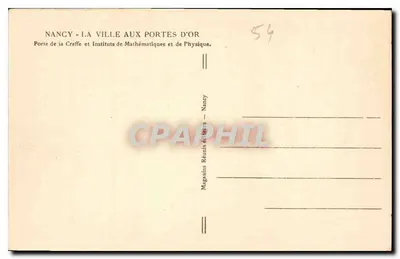 Porta de la Craffe — Nancy — Magasins Réunis editores — Verso