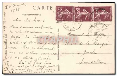 Arredores de BEUIL (Alpes-Maritimes) — Estrada e Gorges do Cians — F. L. — Verso