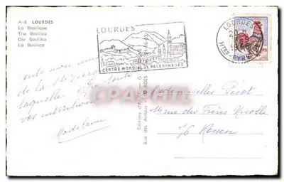 Lourdes — De Basiliek — Edities Arias, n° A-8 — Achterkant