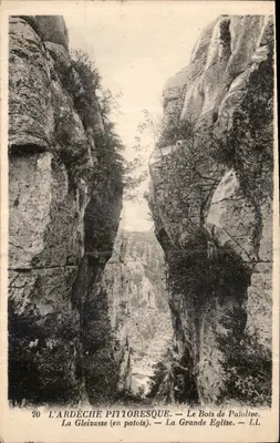 L'ARDÈCHE PITTORESQUE — O Bosque de Païolive — A Grande Igreja — LL