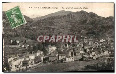 Ax-les-Thermes (Ariège) — Vista geral tirada do Cristo