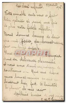 Młoda kobieta z falistymi włosami — Wesołych Świąt — P.C. Paris 1080 — Rewers