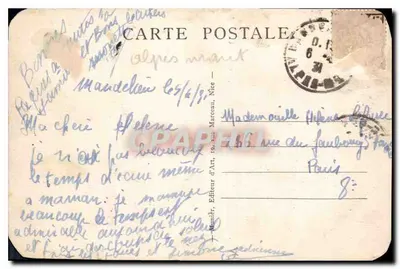 Cannes — Plaża i hotele — wydawca Maniér, nr 11 — Rewers