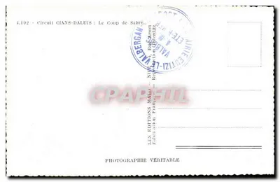 O Coup de Sabrè — Circuito Cians-Daluis — Edições Mallo & Rucarson — Verso