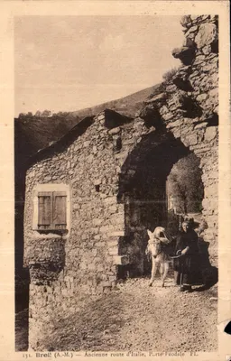 Breil (A.-M.) — Antiga estrada da Itália, Porta Feudal — Ed. F.L.