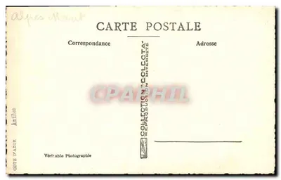 Côte d'Azur — Widok z wzmocnionej miasta z zasnieżonymi górami — Prawdziwa Fotografia, Côte d'Azur — Rewers