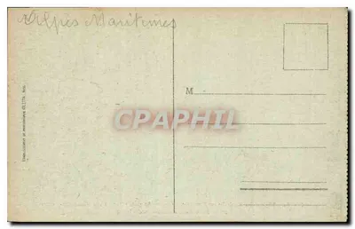 Petrografejskie wodospady Saut-du-Loup — okolice Nicei — Wydawnictwo Gilletta, nr 1306 — Rewers