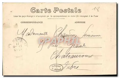 Bourges — Palácio Jacques-Cœur, Pátio interno — Editor E.M.B. n°84 — Verso