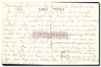 Bourges — Katedra, widok wykonany z Ogródka Urzędu Miasta — E.M.B. n°204 — Rewers