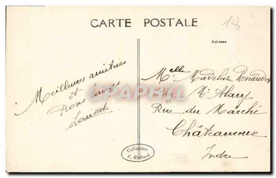 Bourges — Katedra, widok z ogrodu — wydawca EM, nr 203 — Rewers