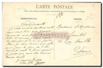 Bourges — Katedra — Widok z południowego boku — Wydawca: Spółka Anonimowa Karcianek Pocztowego — Rewers