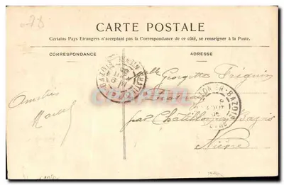 Versajles — Pałac — Ogólna fasada — Wydawca H. MARCHY, nr 23 — Rewers