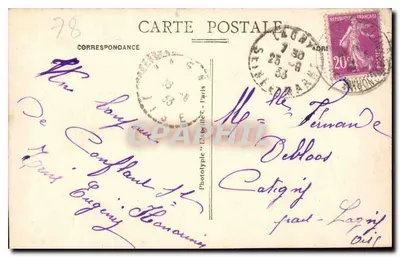 Conflans-Sainte-Honorine — O Castelo do Priorado - Fachada Artística — Fototipia Paris — Verso