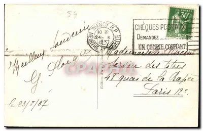 NANCY - Hotel de Ville — wydanie Andre Rodier, nr 54 — Rewers