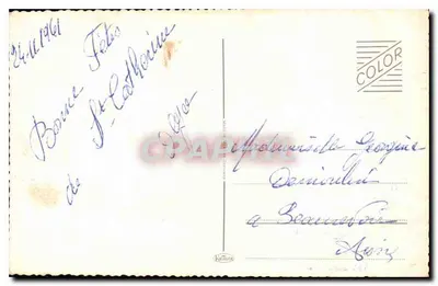 Casal sorridente — jardim — editor St Catherine, n°10 — Verso