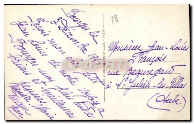 Bourges — a Catedral LL — editor C.A.P. n°222 — Verso