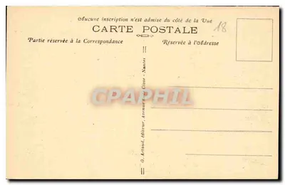 Bourges — De Kathedraal. Laterale nef — G. Artaud, uitgever, Nantes — Achterkant