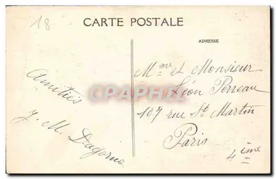 Bourges — Pałac Jacques-Cœur widziany z Place Berry — Wydawnictwo regionalne J. Pouchcrier — Rewers