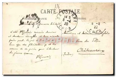 Bourges — Vista panorâmica tirada da Igreja de Nossa Senhora — editor não identificado, n° 35 — Verso