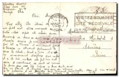 Bourges — Katedra widziana z ogrodu Hôtel de Ville — LL.10 — Rewers