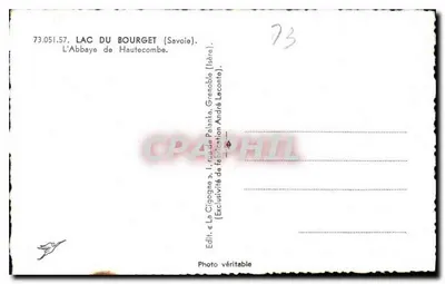 Abbatia Hautecombe — Jezioro Bourget (Savoie) — Wyd. « La Cigogne » — Rewers