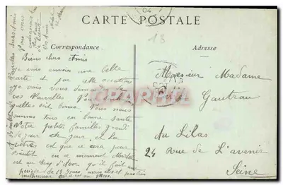 Bourges — Zamek Wody — Kolekcja E. J. — Rewers