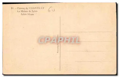 Zamek Chantilly — Dom Sylvie — Wydawca nie widoczny — Rewers