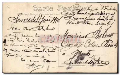 Bourges — Prefektura — Karta pocztowa nr 372 — Rewers