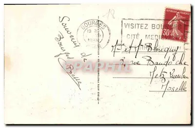 Bourges — Oud stadhuis (eind 15e eeuw) — LL.102, Uitgever van Arts Photographiques — Achterkant