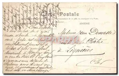 Bourges — Statua Coulon, Plac George Sand — Wydawnictwo Timbres-France, nr 18 — Rewers