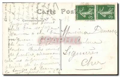 Bourges — ogólny widok z Pałacu Jacques-Cœur — ND. Phot. — Rewers