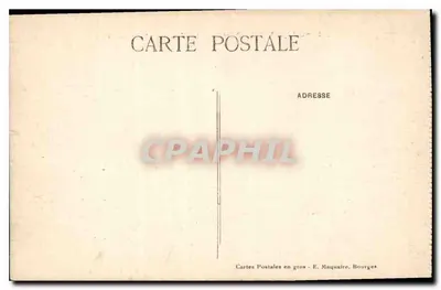 Bourges — A Catedral e o Jardim do Hotel de Ville — E. Maquaire, n°202 — Verso