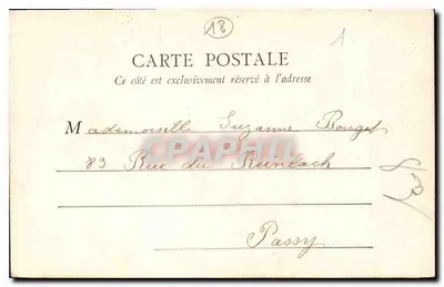 Escada da Capela do Hotel Jacques-Cœur — Bourges — B.F., Paris, n°1905 — Verso