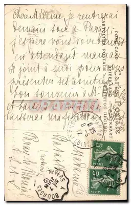 Bourges — Absydę katedry — Karta pocztowa nr 1 — Rewers