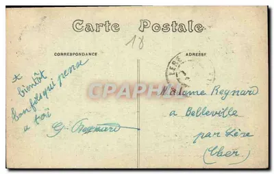 Bourges — Zamek Wody, widok z przodu — wydawca nieznany, n° 387 — Rewers