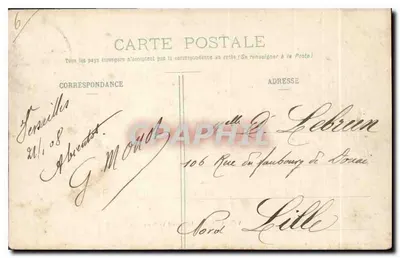 Versailles - Il Grand Trianon — Madame Moreau, editore, Versailles — Verso