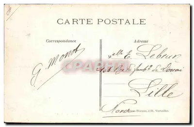 Versalles - Grand Trianon — Sobre los Jardines — Editor G. Moreau — Reverso