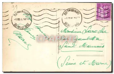 St-Germain-en-Laye — A Mesa de Orientação — editor Real Photo, n° 246 — Verso