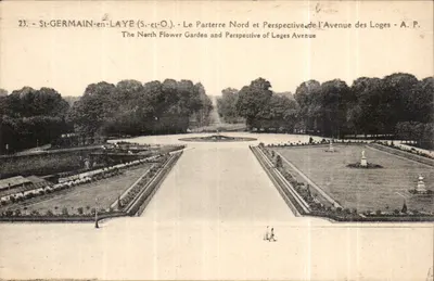St-GERMAIN-en-LAYE (S.-et-O.) — O Parterre Norte e Perspectiva da Avenida das Loges — A. P.