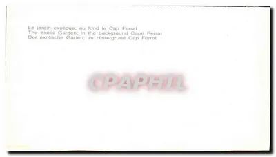 Ogród egzotyczny — na tle Cap Ferrat — — Rewers