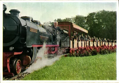Trem a vapor — Hohenpark Killesberg — Farbfoto Hannes Killian, Stuttgart
