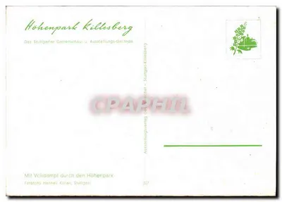 Trem a vapor — Hohenpark Killesberg — Farbfoto Hannes Killian, Stuttgart — Verso