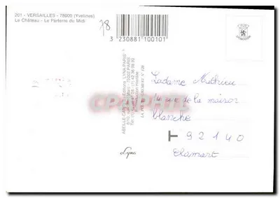 Zamek — Versailles — Éditions L'Yna Paris — Rewers
