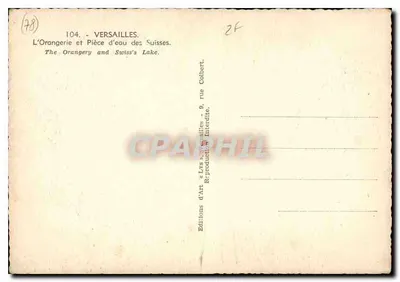 Versailles — Orangeria i Basen Szwajcarski — Wydawnictwo Sztuki « Lys » — Rewers