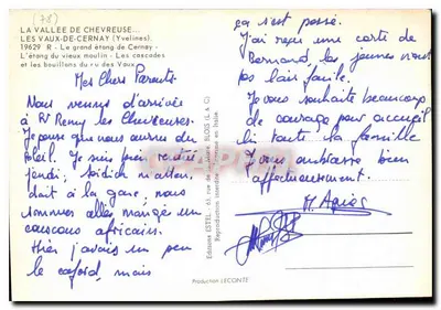 Les Vaux de Cernay — Lago, cascata e moinho — Éditions Estel — Verso