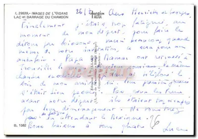 Lago e barragem do CHAMBON — n° 1.29539 — Edições LELARD — Verso